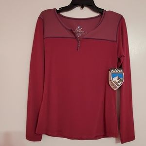 KUHL ASH ROSE STRIPED LONG SLEEVE SHIRT TOP WOMEN